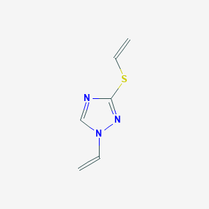 molecular formula C6H7N3S B14476126 1-Ethenyl-3-(ethenylsulfanyl)-1H-1,2,4-triazole CAS No. 65536-82-5