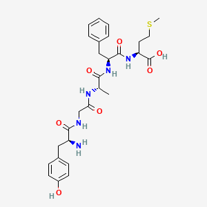 molecular formula C28H37N5O7S B14476136 L-Tyrosylglycyl-L-alanyl-L-phenylalanyl-L-methionine CAS No. 66609-17-4