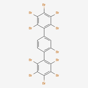 molecular formula C18H3Br11 B14476139 1,2,3,4,5-Pentabromo-6-[2-bromo-4-(2,3,4,5,6-pentabromophenyl)phenyl]benzene CAS No. 70910-54-2