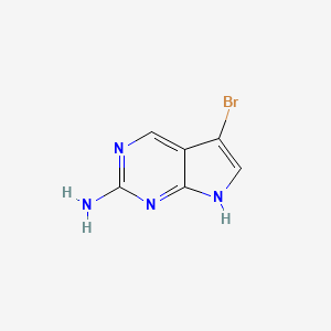 molecular formula C6H5BrN4 B1447615 5-Brom-7H-pyrrolo[2,3-d]pyrimidin-2-amin CAS No. 1556457-89-6