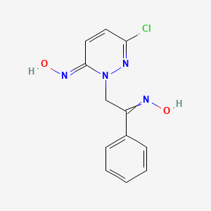 (NE)-N-[6-chloro-2-(2-hydroxyimino-2-phenylethyl)pyridazin-3-ylidene]hydroxylamine