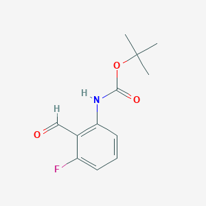 molecular formula C12H14FNO3 B1447621 (3-氟-2-甲酰基-苯基)-氨基甲酸叔丁酯 CAS No. 1086392-03-1