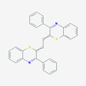 molecular formula C30H20N2S2 B14476214 2,2'-(Ethane-1,2-diylidene)bis(3-phenyl-2H-1,4-benzothiazine) CAS No. 66252-22-0