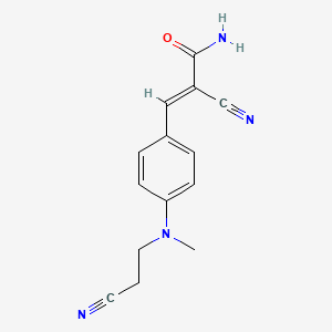 (2E)-2-cyano-3-{4-[(2-cyanoethyl)(methyl)amino]phenyl}prop-2-enamide