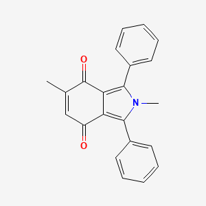 molecular formula C22H17NO2 B14476251 2H-Isoindole-4,7-dione, 2,5-dimethyl-1,3-diphenyl- CAS No. 72726-02-4