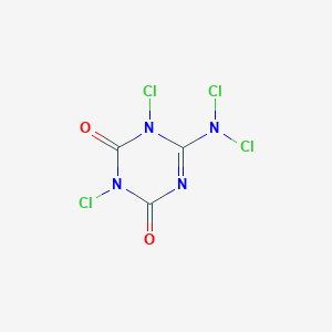 molecular formula C3Cl4N4O2 B14476267 1,3-Dichloro-6-(dichloroamino)-1,3,5-triazine-2,4-dione CAS No. 67449-46-1