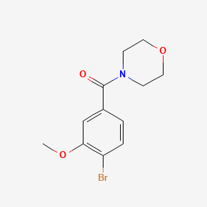 molecular formula C12H14BrNO3 B1447627 甲酮，(4-溴-3-甲氧基苯基)-4-吗啉基- CAS No. 1352620-92-8