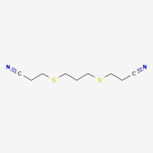 molecular formula C9H14N2S2 B14476276 3-[3-(2-Cyanoethylsulfanyl)propylsulfanyl]propanenitrile CAS No. 65462-84-2