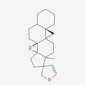 molecular formula C22H34O B14476280 (8R,9S,10S,14S)-10,13-Dimethyl-1,2,3,4,5,6,7,8,9,10,11,12,13,14,15,16-hexadecahydro-2'H-spiro[cyclopenta[a]phenanthrene-17,3'-furan] CAS No. 69611-58-1