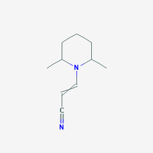 molecular formula C10H16N2 B14476330 3-(2,6-Dimethylpiperidin-1-yl)prop-2-enenitrile CAS No. 65480-92-4