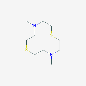 molecular formula C10H22N2S2 B14476337 4,10-Dimethyl-1,7-dithia-4,10-diazacyclododecane CAS No. 65113-46-4