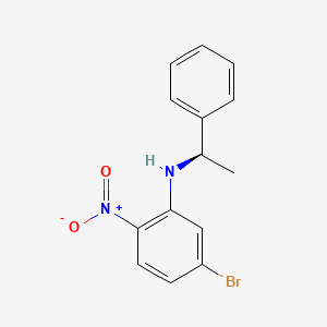 molecular formula C14H13BrN2O2 B1447634 5-Bromo-2-nitro-N-[(1R)-1-phenylethyl]aniline CAS No. 1416336-79-2