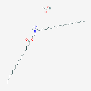 molecular formula C40H78N2O2.C2H4O2<br>C42H82N2O4 B14476340 1-(2-Stearoyloxyethyl)-2-heptadecylimidazoline acetate CAS No. 68134-27-0