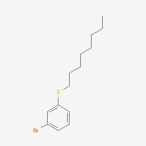 molecular formula C14H21BrS B1447635 苯，1-溴-3-(辛基硫代)- CAS No. 89165-41-3