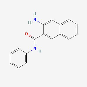 molecular formula C17H14N2O B14476399 2-Naphthalenecarboxamide, 3-amino-N-phenyl- CAS No. 72553-65-2