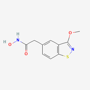 molecular formula C10H10N2O3S B14476413 N-Hydroxy-2-(3-methoxy-1,2-benzothiazol-5-yl)acetamide CAS No. 65412-56-8