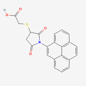 molecular formula C22H15NO4S B14476428 {[2,5-Dioxo-1-(pyren-4-yl)pyrrolidin-3-yl]sulfanyl}acetic acid CAS No. 66205-35-4