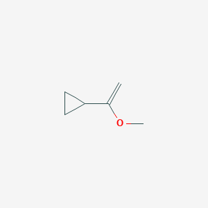 molecular formula C6H10O B14476434 Cyclopropane, (1-methoxyethenyl)- CAS No. 66031-87-6