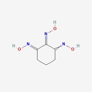 molecular formula C6H9N3O3 B14476482 (NE)-N-[2,3-bis(hydroxyimino)cyclohexylidene]hydroxylamine CAS No. 3570-93-2