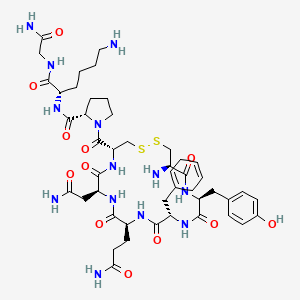 molecular formula C46H67N13O12S2 B14476483 (3-(1,4-Cyclohexadienyl)ala-8-lys)vasopressin CAS No. 71753-39-4