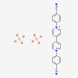 molecular formula C24H16Cl2N4O8 B14476486 1,1'-Bis(4-cyanophenyl)-4,4'-bipyridin-1-ium diperchlorate CAS No. 72046-05-0