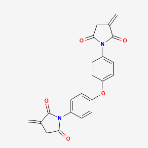 molecular formula C22H16N2O5 B14476507 1,1'-[Oxydi(4,1-phenylene)]bis(3-methylidenepyrrolidine-2,5-dione) CAS No. 66453-65-4