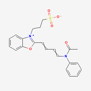 Benzoxazolium, 2-[4-(acetylphenylamino)-1,3-butadienyl]-3-(3-sulfopropyl)-, inner salt