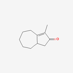 molecular formula C11H16O B14476520 3-methyl-4,5,6,7,8,8a-hexahydro-1H-azulen-2-one CAS No. 67722-29-6