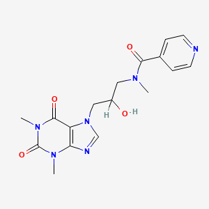 7-(3-(N-Methylisonicotinamidomethyl)-2-hydroxypropyl)theophylline