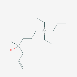 molecular formula C17H34OSn B14476616 {3-[2-(Prop-2-en-1-yl)oxiran-2-yl]propyl}(tripropyl)stannane CAS No. 65286-70-6