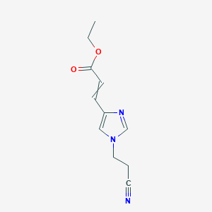 Ethyl 3-[1-(2-cyanoethyl)-1H-imidazol-4-yl]prop-2-enoate