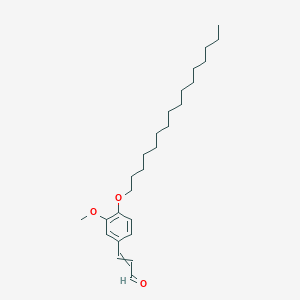 molecular formula C26H42O3 B14476656 3-[4-(Hexadecyloxy)-3-methoxyphenyl]prop-2-enal CAS No. 66049-98-7