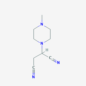 molecular formula C9H14N4 B14476673 2-(4-Methylpiperazin-1-YL)butanedinitrile CAS No. 65157-82-6