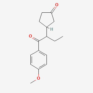 3-[1-(4-Methoxyphenyl)-1-oxobutan-2-yl]cyclopentan-1-one