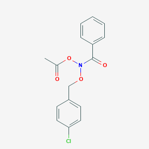 molecular formula C16H14ClNO4 B144767 N-(Acetyloxy)-N-((4-chlorophenyl)methoxy)benzamide CAS No. 139259-96-4