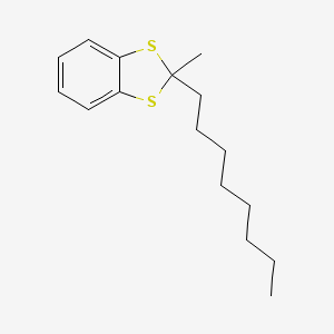 molecular formula C16H24S2 B14476702 2-Methyl-2-octyl-2H-1,3-benzodithiole CAS No. 69159-77-9