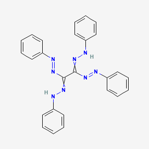 molecular formula C26H22N8 B14476741 (E,E)-1,1'-[1,2-Bis(2-phenylhydrazinylidene)ethane-1,2-diyl]bis(phenyldiazene) CAS No. 71452-19-2