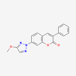 7-(4-Methoxy-2H-1,2,3-triazol-2-yl)-3-phenyl-2H-1-benzopyran-2-one