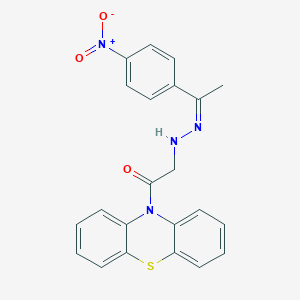 10-(((1-(4-Nitrophenyl)ethylidene)hydrazino)acetyl)-10H-phenothiazine