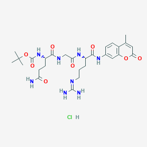 molecular formula C28H41ClN8O8 B1447682 Boc-谷氨酰胺-甘氨酸-精氨酸-amc hcl CAS No. 133448-21-2