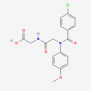 Glycine, N-(N-(4-chlorobenzoyl)-N-(4-methoxyphenyl)glycyl)-