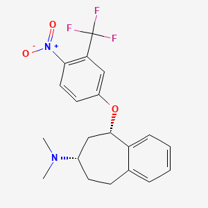 5H-Benzocyclohepten-7-amine, 6,7,8,9-tetrahydro-N,N-dimethyl-5-(4-nitro-3-(trifluoromethyl)phenoxy)-, cis-