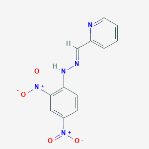 molecular formula C12H9N5O4 B14476878 Pyridine-2-carbaldehyde 2,4-dinitrophenylhydrazone CAS No. 71606-79-6