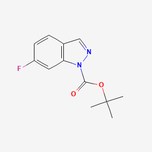 molecular formula C12H13FN2O2 B1447690 tert-Butyl 6-fluoro-1H-indazole-1-carboxylate CAS No. 1337879-80-7