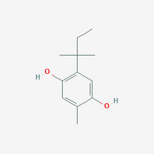 molecular formula C12H18O2 B14476903 2-Methyl-5-(2-methylbutan-2-yl)benzene-1,4-diol CAS No. 65833-26-3