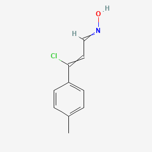 molecular formula C10H10ClNO B14476923 N-[3-Chloro-3-(4-methylphenyl)prop-2-en-1-ylidene]hydroxylamine CAS No. 72806-44-1