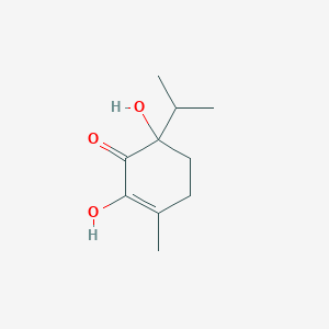 molecular formula C10H16O3 B14476938 2-Cyclohexen-1-one, 2,6-dihydroxy-3-methyl-6-(1-methylethyl)- CAS No. 71843-50-0