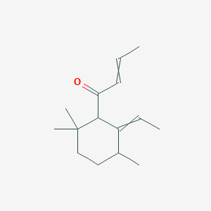 molecular formula C15H24O B14476949 1-(6-Ethylidene-2,2,5-trimethylcyclohexyl)but-2-en-1-one CAS No. 67796-67-2