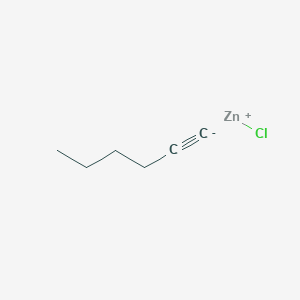 molecular formula C6H9ClZn B14476973 Zinc, chloro-1-hexynyl- CAS No. 65960-05-6