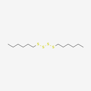 molecular formula C12H26S4 B14476983 Tetrasulfide, dihexyl CAS No. 70715-07-0